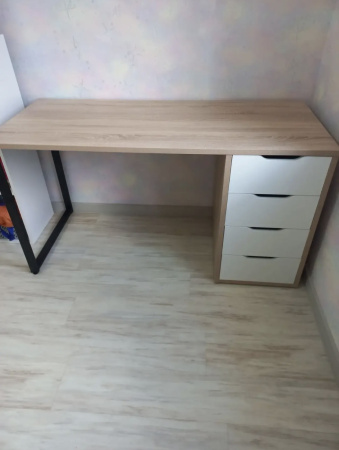 Стол письменный Соло 1200 мм (дуб каньон + белый)  от Династия Kids