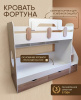 Двухъярусная кровать Фортуна (белый + серебро) 180х80 от Династия Kids