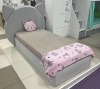 Мягкая кровать Томи 200х90 Велюр Тедди 313 (серый) от Династия Kids