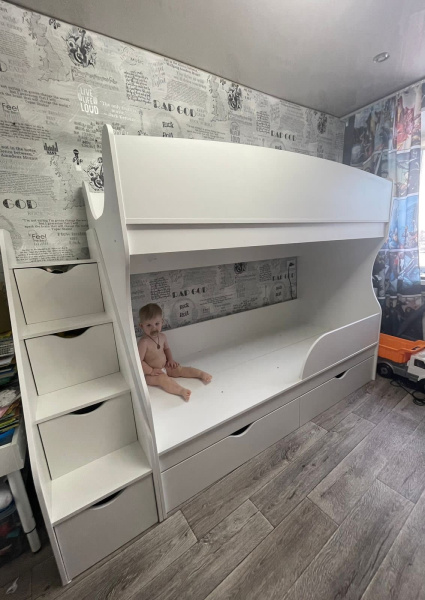 Двухъярусная кровать Альфа 190х80  от Династия Kids