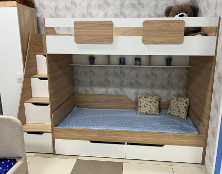 Кровать двухъярусная коллекции Мозаика  от Династия Kids