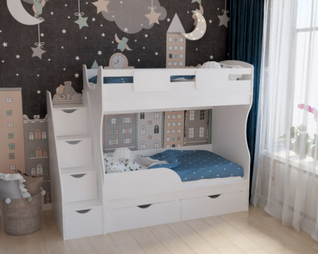 Кровать двухъярусная Альфа МИНИ 160х80  от Династия Kids