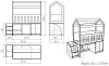 Кровать-чердак 160х80 Теремок (гаскон пайн) от Династия Kids