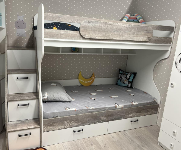 Двухъярусная кровать коллекции Гранд 190х90 от Династия Kids