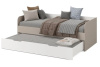 Кровать выдвижная Дабл 190х90 + 180х80 (велюр + белый)