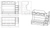Кровать МЕГА ПРЕМИУМ 120х200 (корпус белый + фасады дуб каньон)