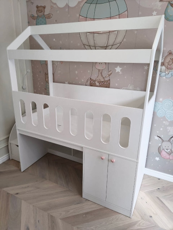 Кровать-чердак 160х80 Теремок (гаскон пайн) от Династия Kids