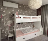 Двухъярусная кровать Фортуна (серебро + белый) 180х80 от Династия Kids